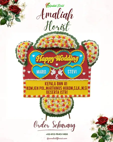 Papan Bunga Pernikahan Cikutra